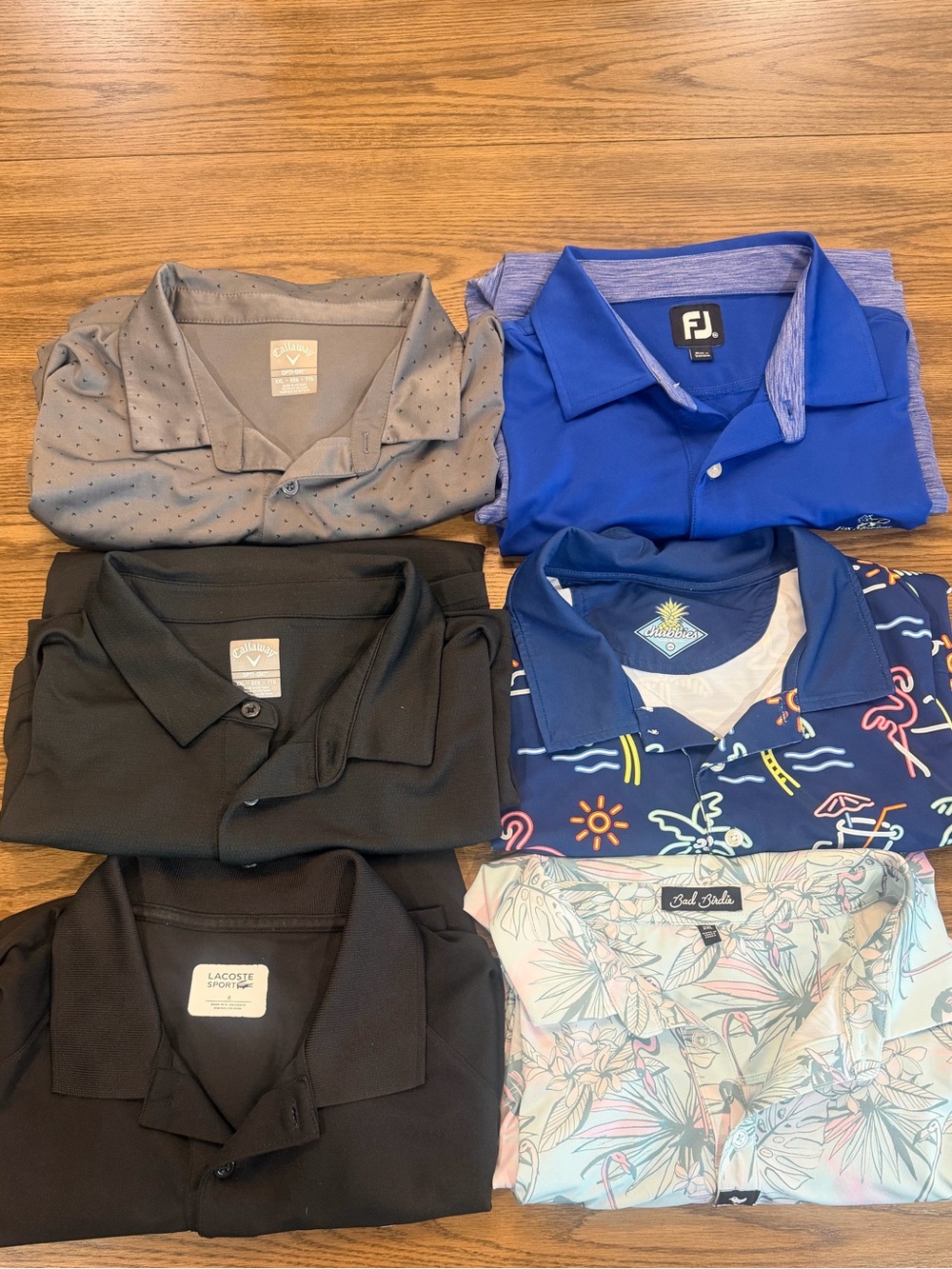 Lot of 6 Mens golf polos size 2xl
